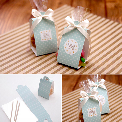 Polka Dot Paper Card Matching Wedding Candy Bag